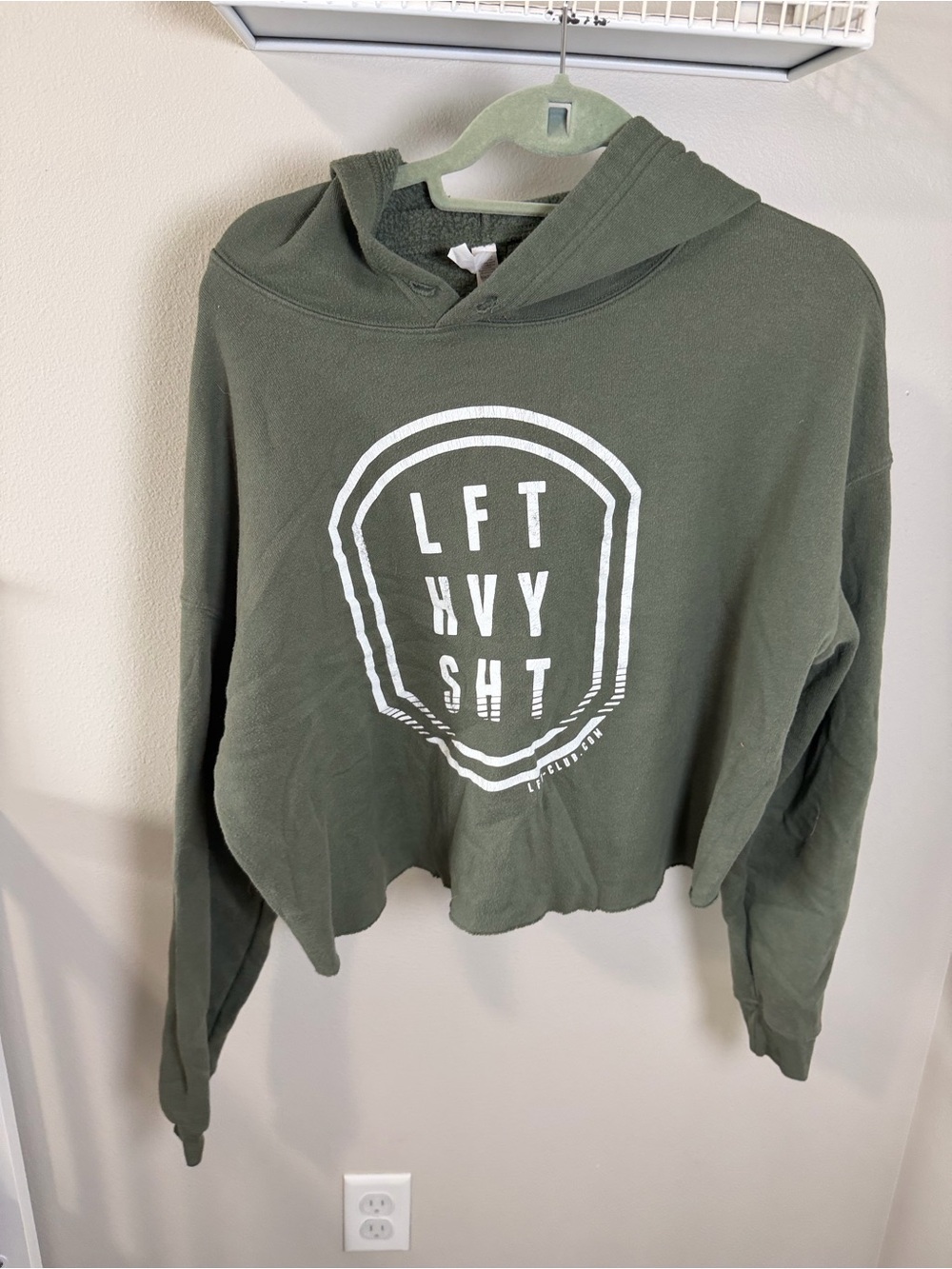 Bella Canvas Olive Green Pullover with White Graphic